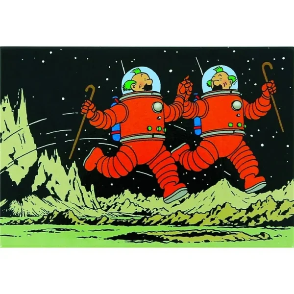 MAGNET DUPONT ET DUPOND  SUR LA LUNE