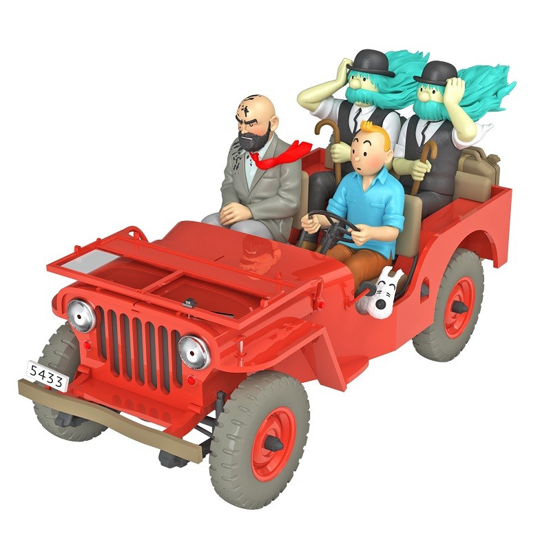 VOITURE TINTIN N°47 - LA JEEP ROUGE DANS LE DESERT