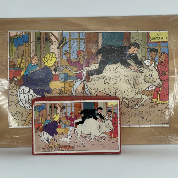 Puzzle Tintin au Tibet en bois - années 50